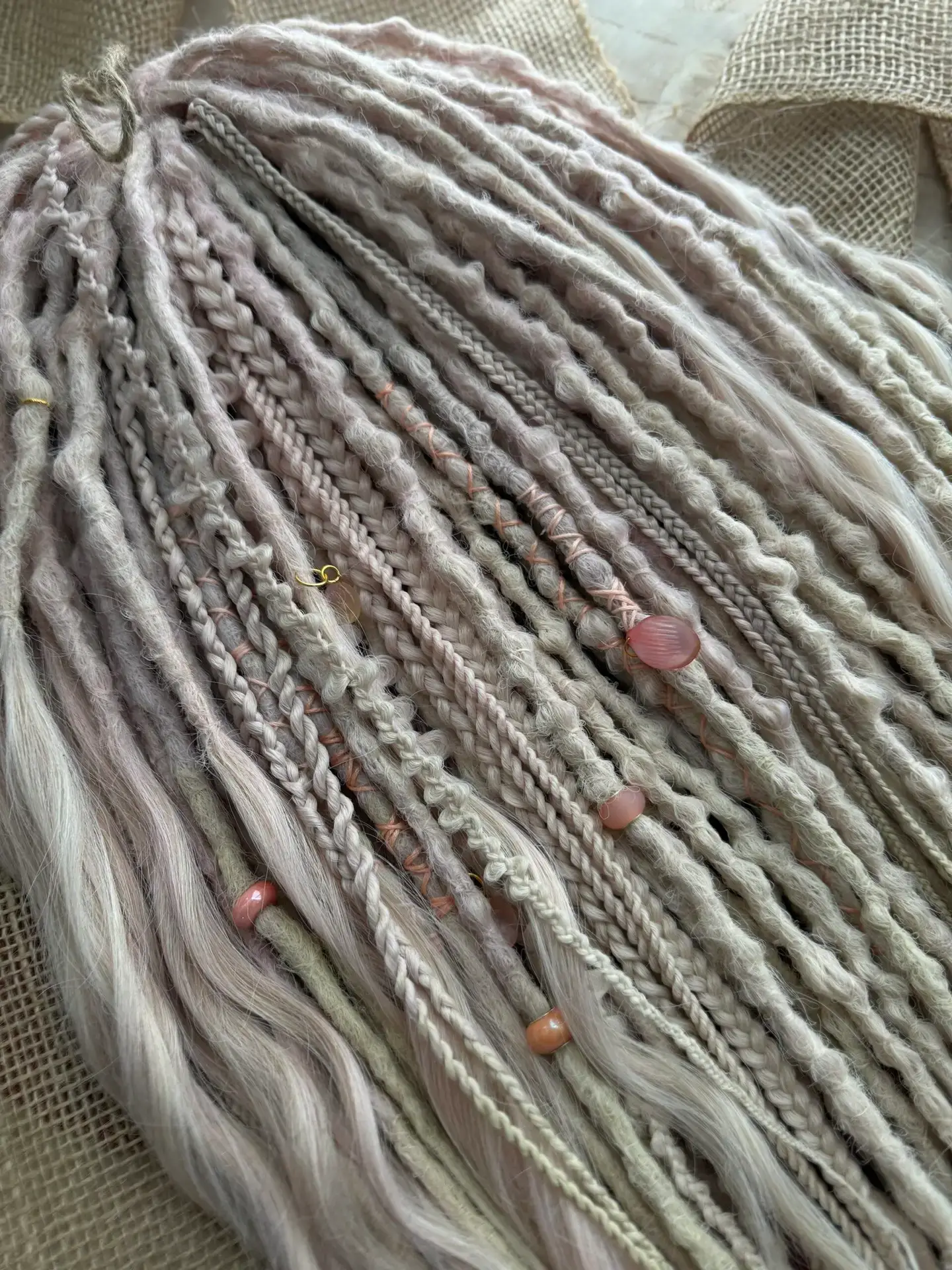 Dredloki PASTEL BLOND, zestaw MAXI na całą głowę
