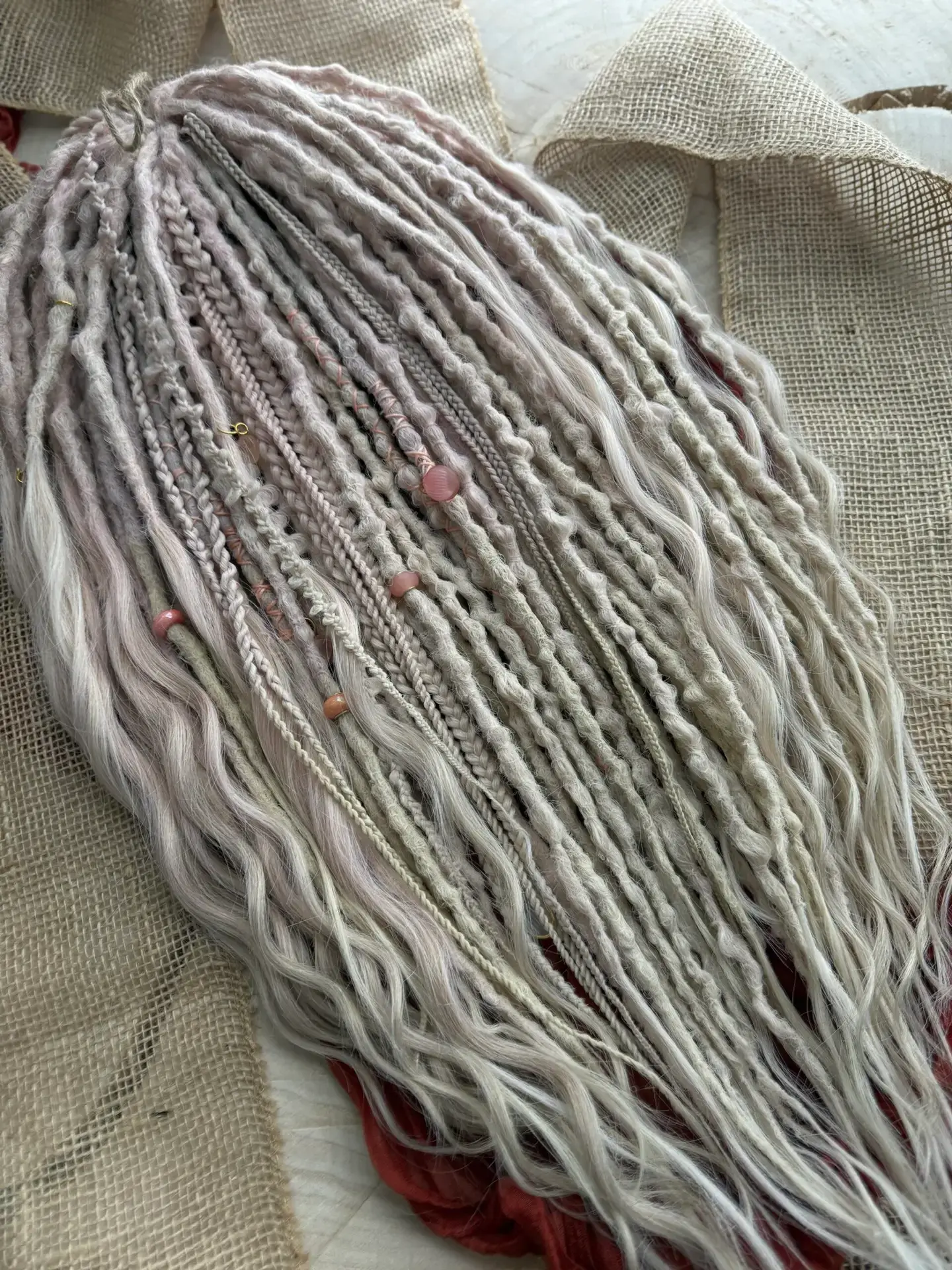 Dredloki PASTEL BLOND, zestaw MAXI na całą głowę