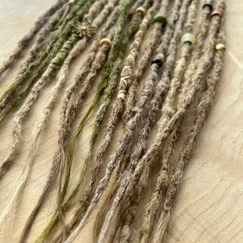 DREDO-SPINKI FOREST BLONDE, syntetyczne dredloki wpinane 3 szt.