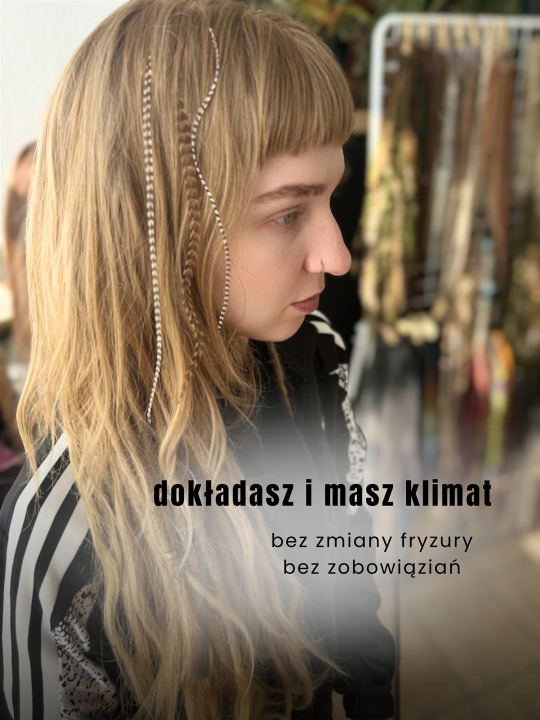 Boho Piórka jako lekki akcent we włosach