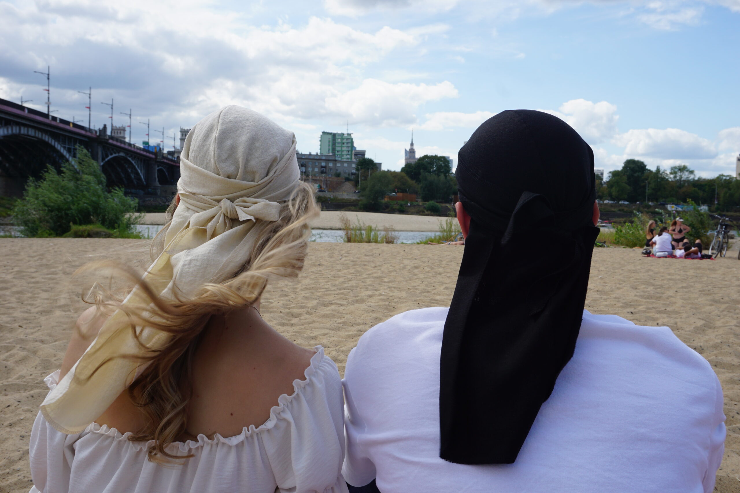Lniane duragi ŻYRARDÓW Warsaw Durag Store, beżowy i czarny