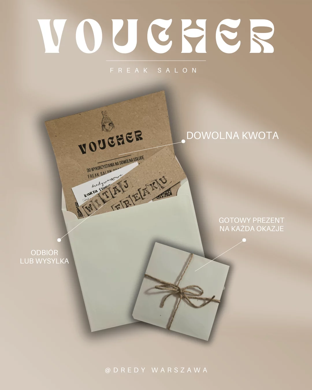 Voucher prezentowy FREAK SALON na dredy i pielęgnację